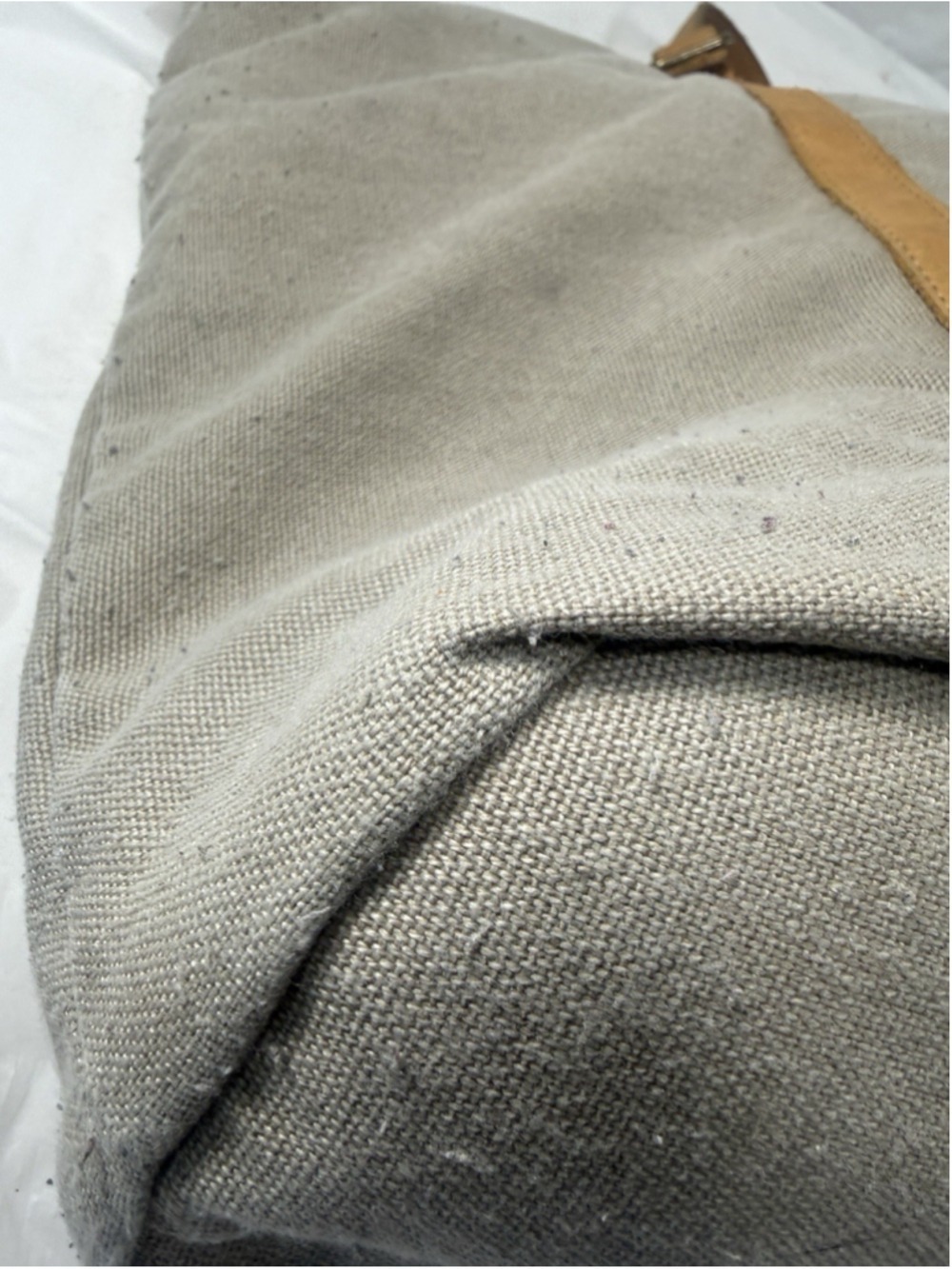 Hearth and Hand With Magnolia Canvas and Leather Tote Bag Khaki - Picture 9 of 16